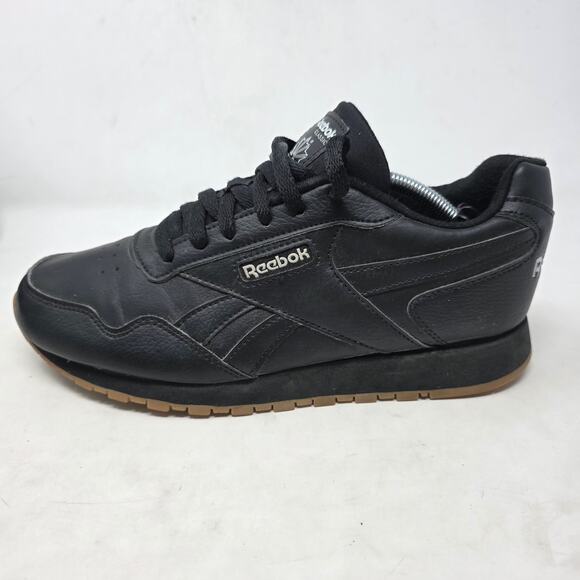 Reebok Classic Leather Black Womens 9 Retro Casual Sneakers - Picture 2 of 8